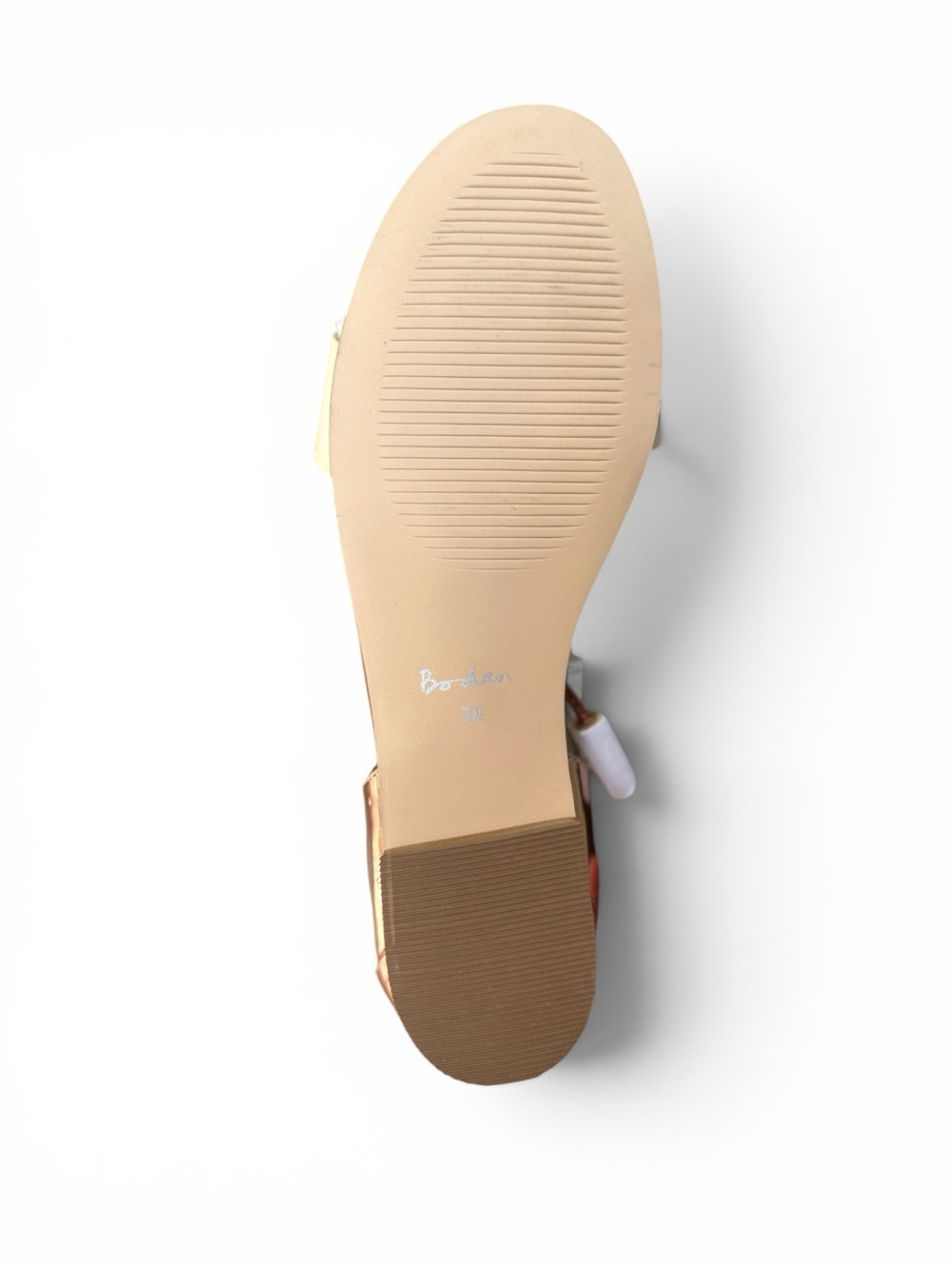 Boden Patent Lace-Up Sandals in Cream and Rose Gold - Picture 8 of 10